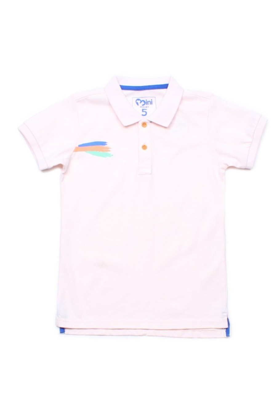 Matching Sets moleyapparels | Paint Brush Polo T-Shirt Pink (Boy'S T-Shirt)