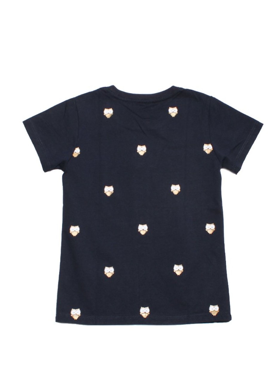 Boys moleyapparels | Owl Print T-Shirt Navy (Boy'S T-Shirt)