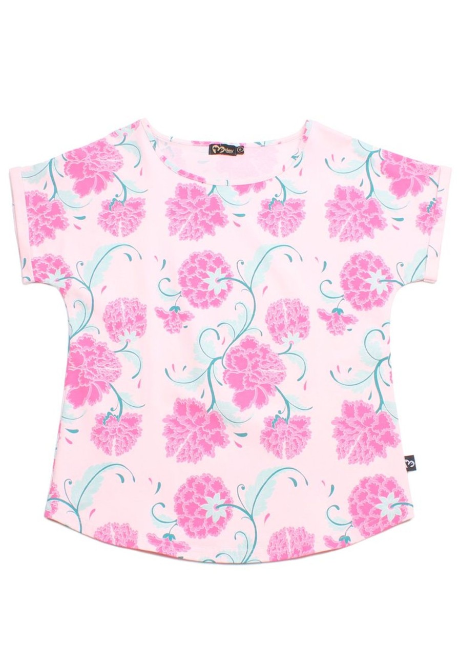 Matching Sets moleyapparels | Peony Floral Print Ladies' Blouse Pink