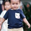 Matching Sets moleyapparels | Fish Print Panel T-Shirt Navy (Boy'S T-Shirt)