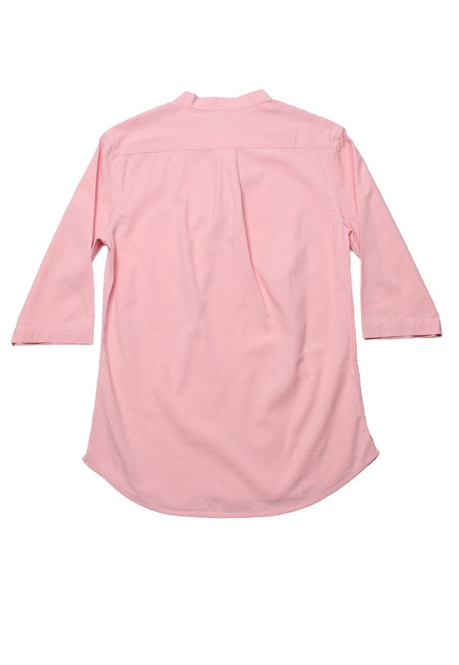 Matching Sets moleyapparels | Oriental Styled 3/4 Sleeve Shirt Pink (Men'S Shirt)