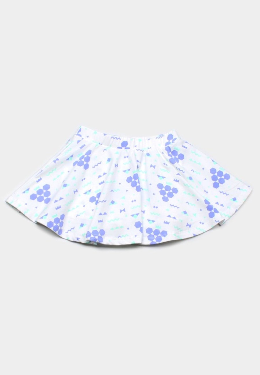 Girls moleyapparels | Geometric Grapes Print Skirt White (Girl'S Bottom)