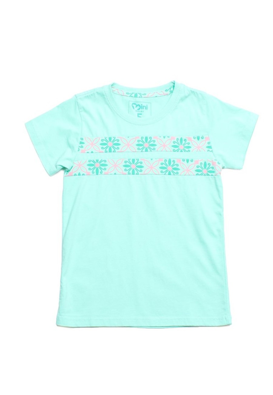 Matching Sets moleyapparels | Twin Panel Peranakan Inspired Print T-Shirt Green (Boy'S T-Shirt)