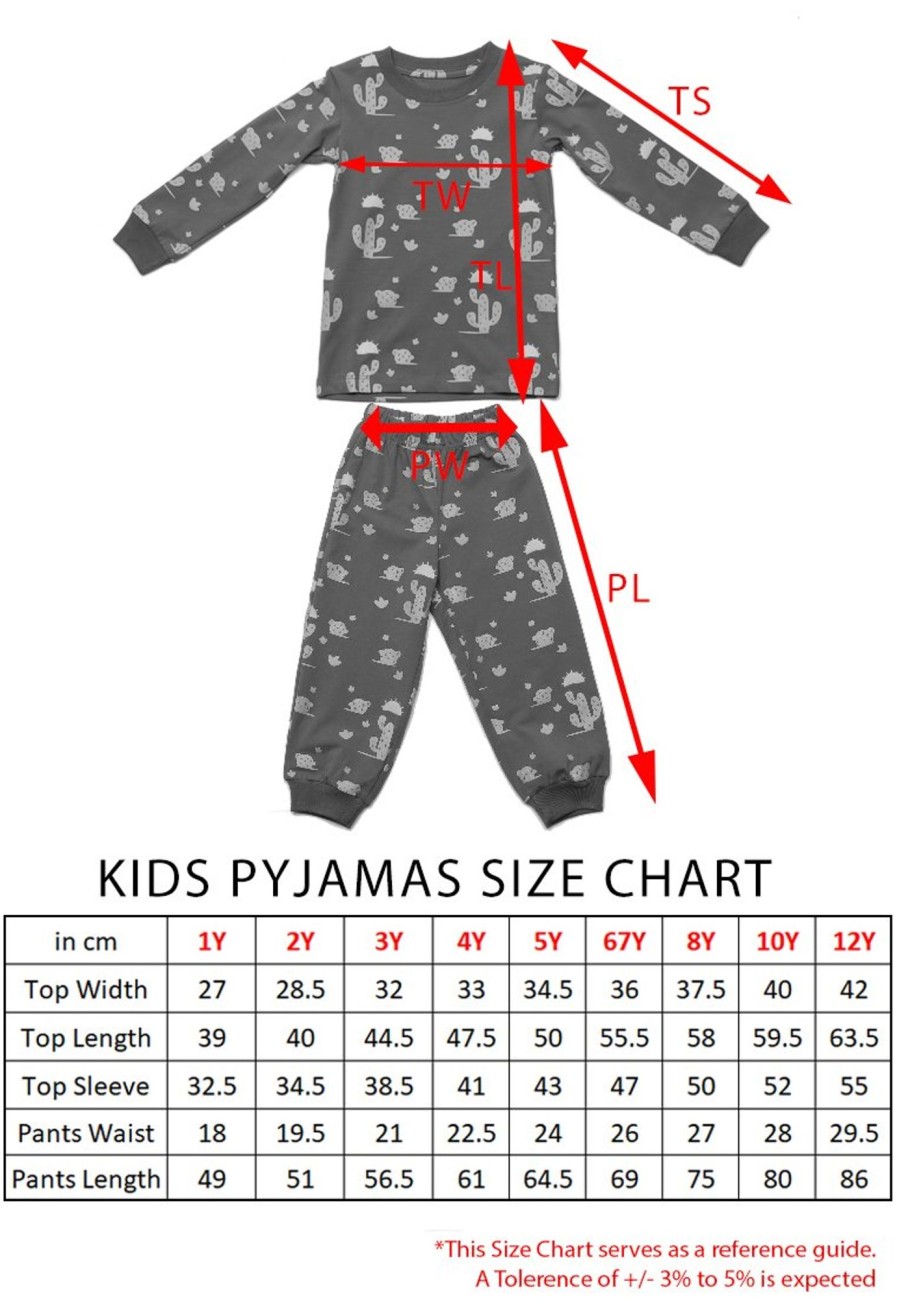 Kids Pyjamas moleyapparels | Elephant Print Pyjamas Set Orange (Kids' Pyjamas)