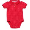 Matching Sets moleyapparels | Polka Dot Polo Romper Red (Baby Romper)