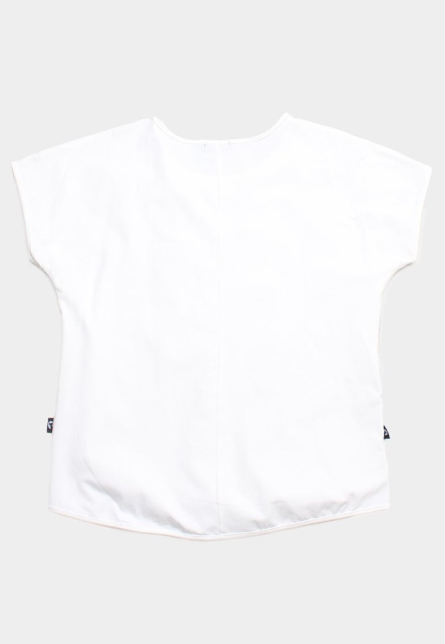 Ladies moleyapparels | Sequin Floral Premium Blouse White (Ladies' Top)