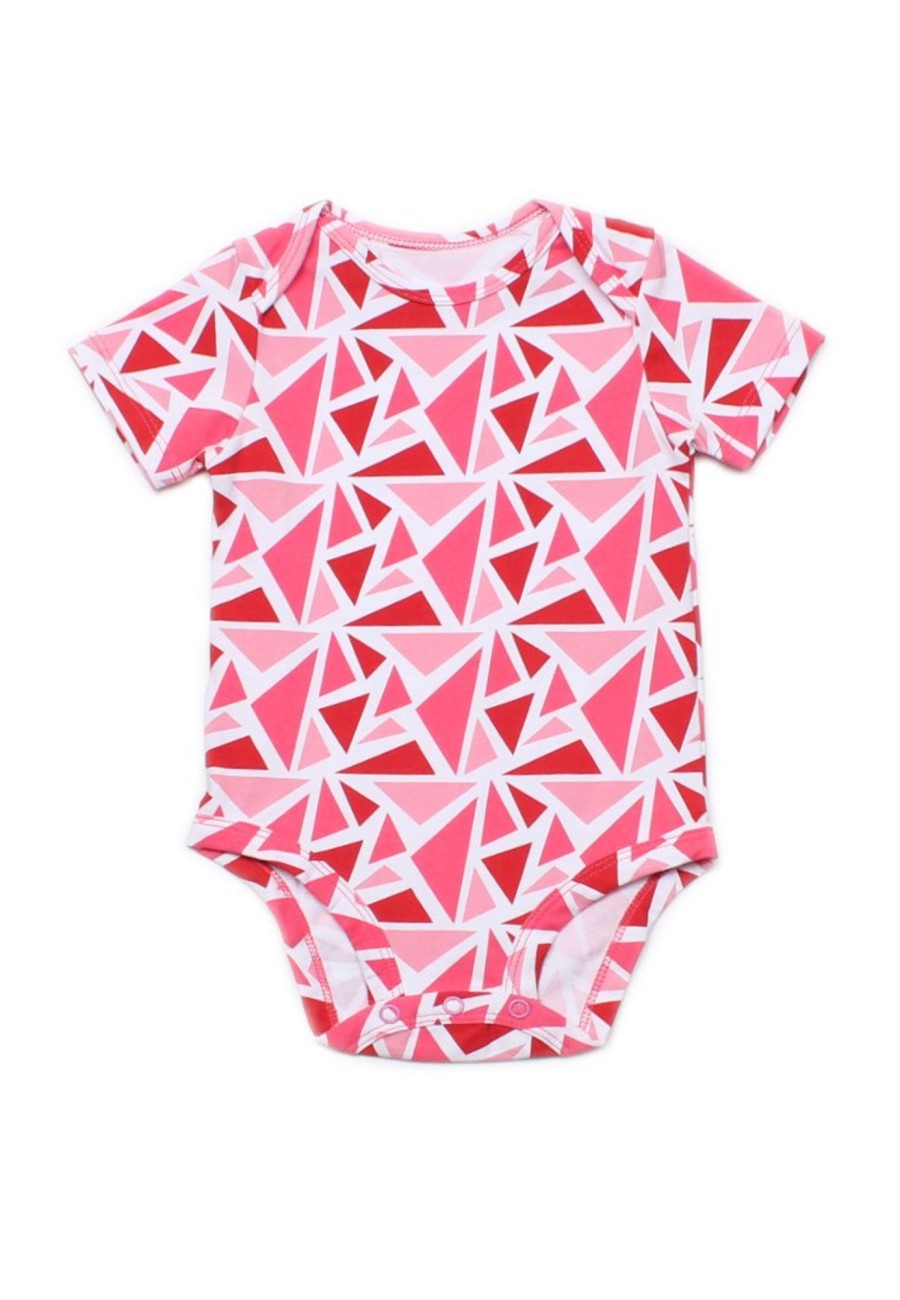 Babies moleyapparels | Geometric Triangles Print Romper Red (Baby Romper)