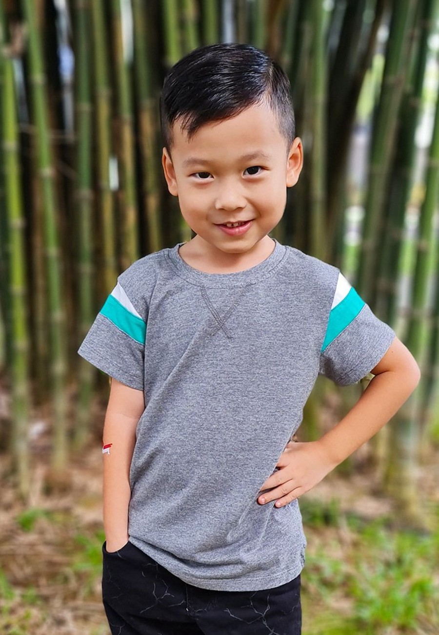 Boys moleyapparels | Colour Block T-Shirt Grey (Boy'S T-Shirt)