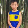 Boys moleyapparels | Colour Block Pocket Singlet Blue (Boy'S Singlet)