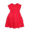 Girls moleyapparels | Eyelet Layered Premium Girl'S Dress Red