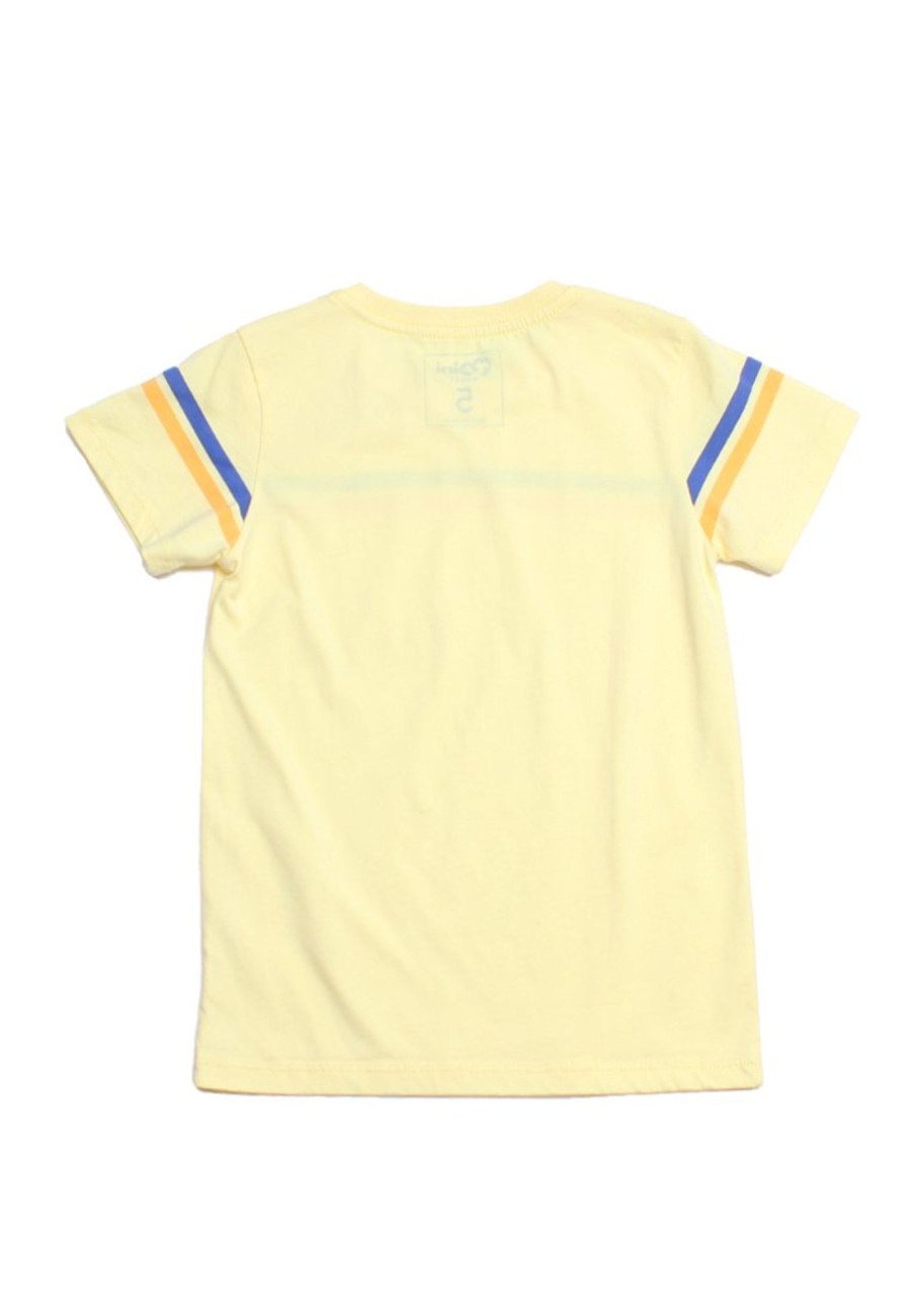 Matching Sets moleyapparels | Twin Colour Stripe T-Shirt Yellow (Boy'S T-Shirt)