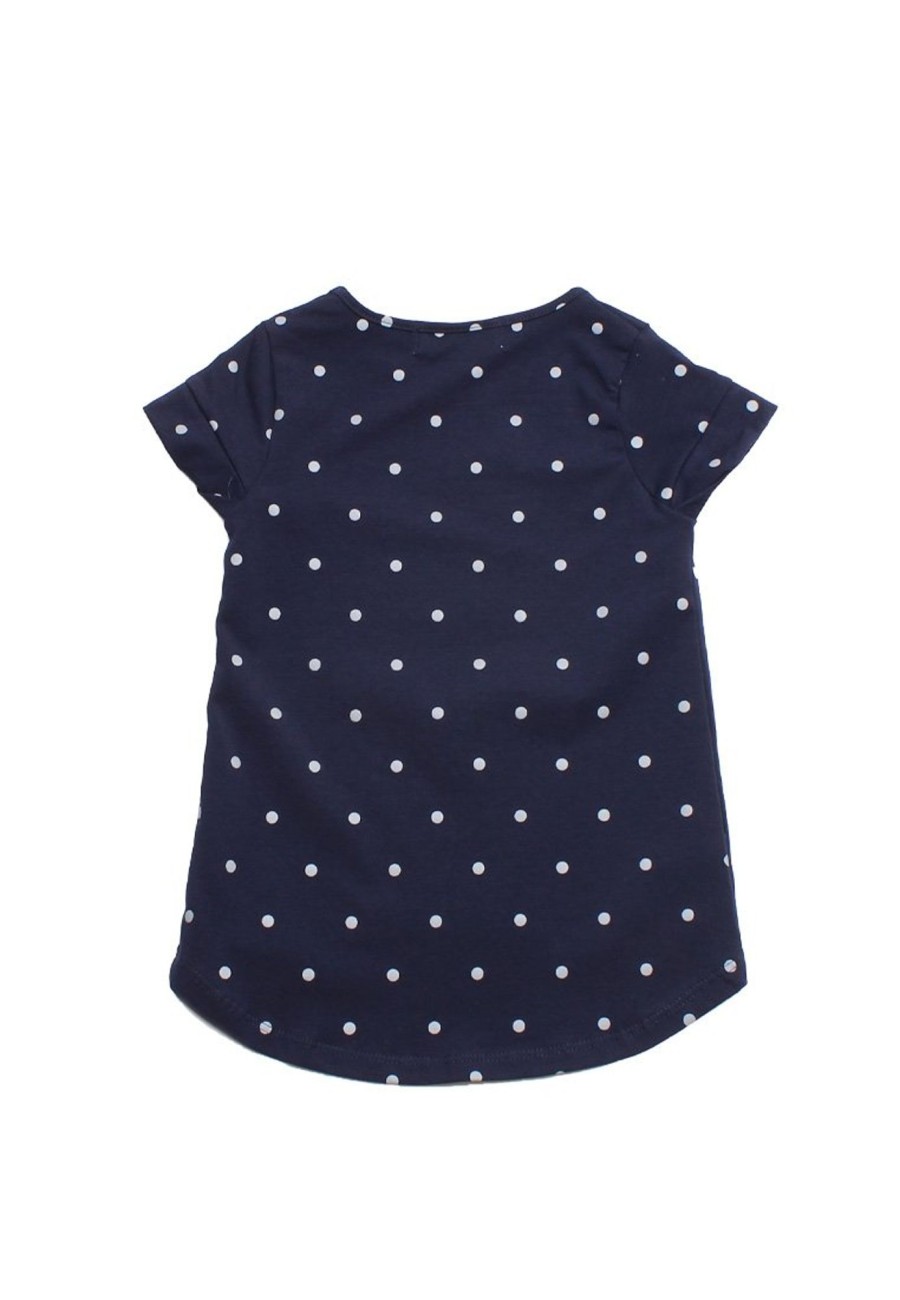 Girls moleyapparels | Polka Dots Print T-Shirt Navy (Girl'S Top)