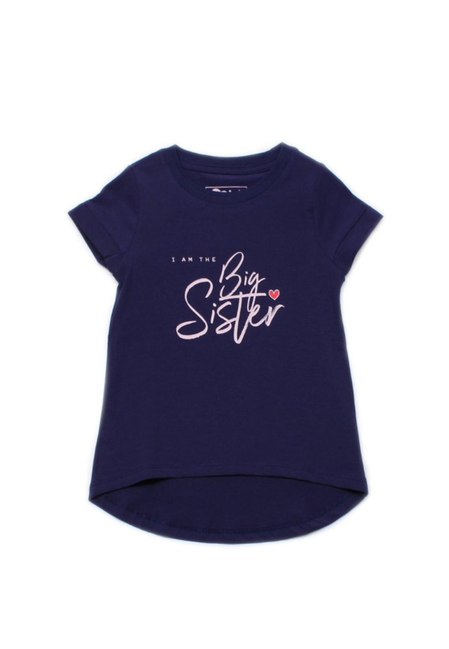 Girls moleyapparels | Big Sister T-Shirt Navy (Girl'S Top)