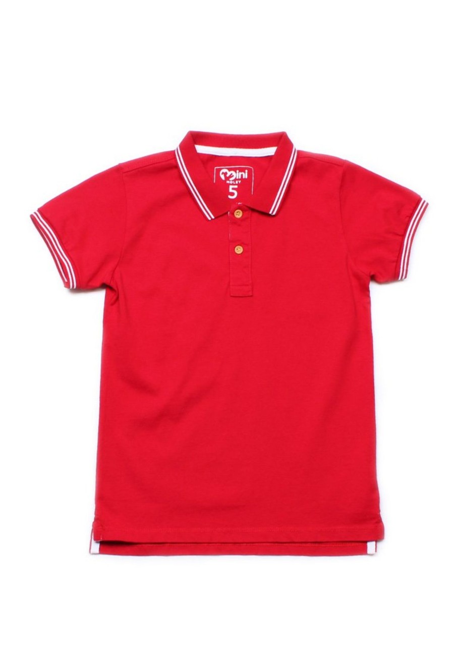 Matching Sets moleyapparels | Twin Tipped Polo T-Shirt Red (Boy'S T-Shirt)