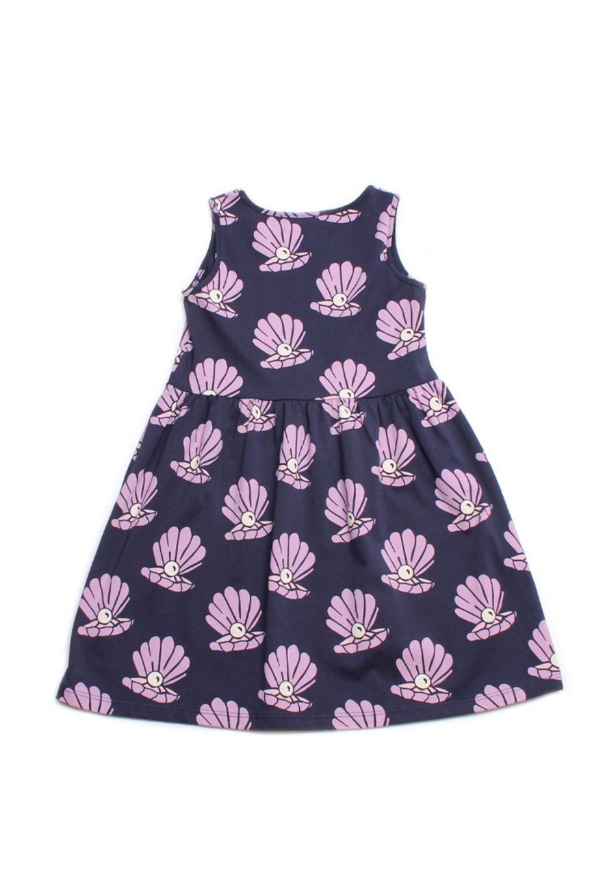 Girls moleyapparels | Pearl Oyster Print Dress Navy (Girl'S Dress)