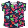 Matching Sets moleyapparels | Art Triangles Print Blouse Navy (Ladies' Top)