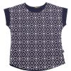 Ladies moleyapparels | Tribal Pattern Print Blouse Navy (Ladies' Top)