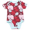 Matching Sets moleyapparels | Lotus Foliage Print Romper Red (Baby Romper)