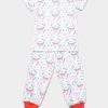 Kids Pyjamas moleyapparels | Burger Print Pyjamas Set White/Red (Kids' Pyjamas)