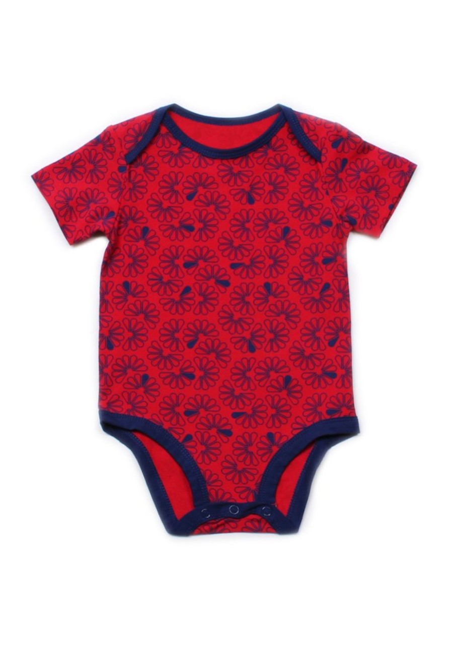 Babies moleyapparels | Floral Patterned Print Romper Red (Baby Romper)