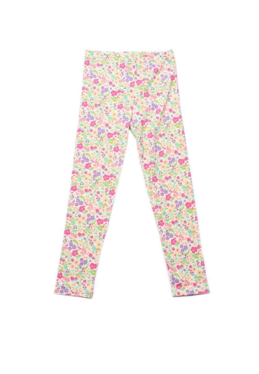 Matching Sets moleyapparels | Floral Print Leggings Yellow (Girl'S Bottom)