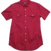 Matching Sets moleyapparels | Classic Double Pocket Short Sleeve Men'S Shirt Red