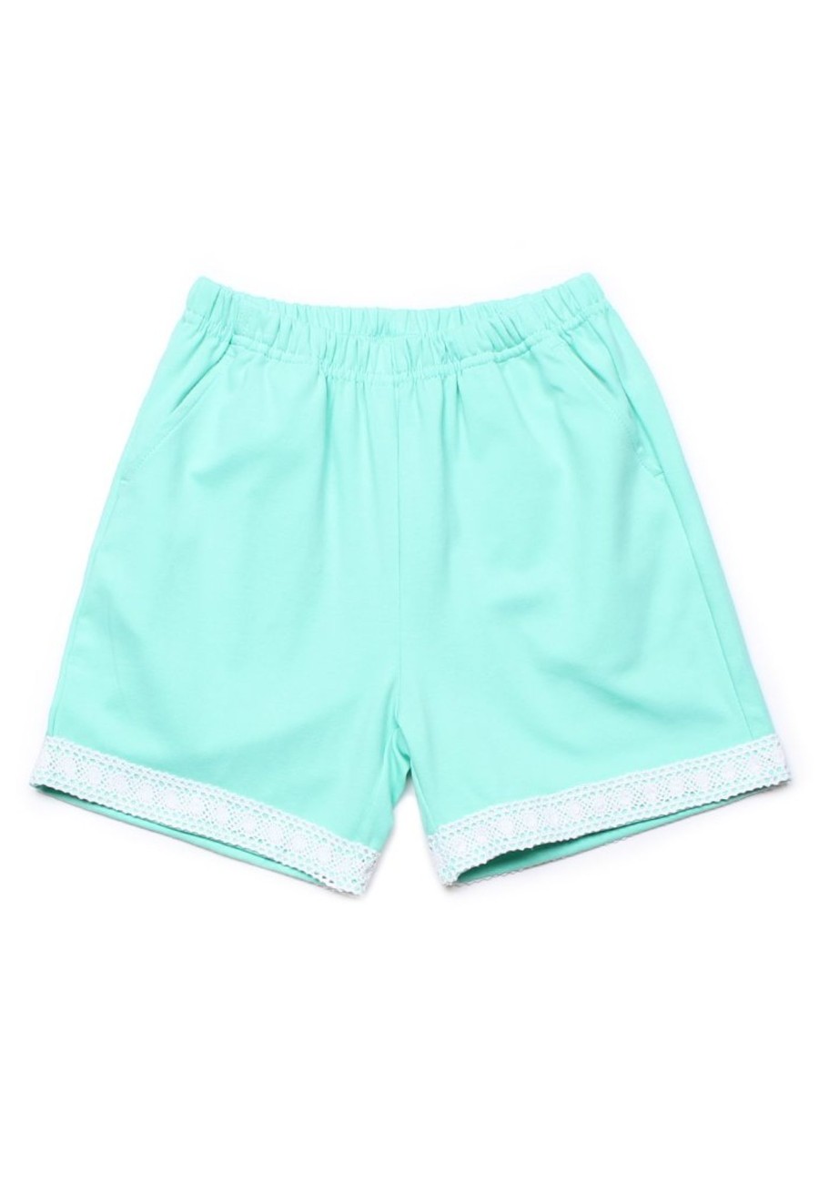 Girls moleyapparels | Lace Line Casual Shorts Cyan (Girl'S Shorts)