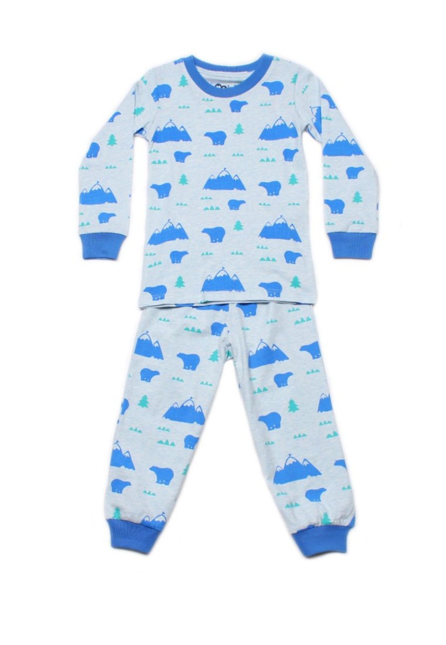 Kids Pyjamas moleyapparels | Polar Bear Print Pyjamas Set Blue (Kids' Pyjamas)