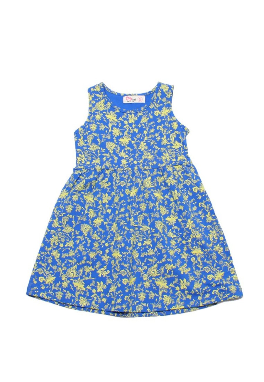 Matching Sets moleyapparels | Ditsy Floral Print Dress Blue (Girl'S Dress)