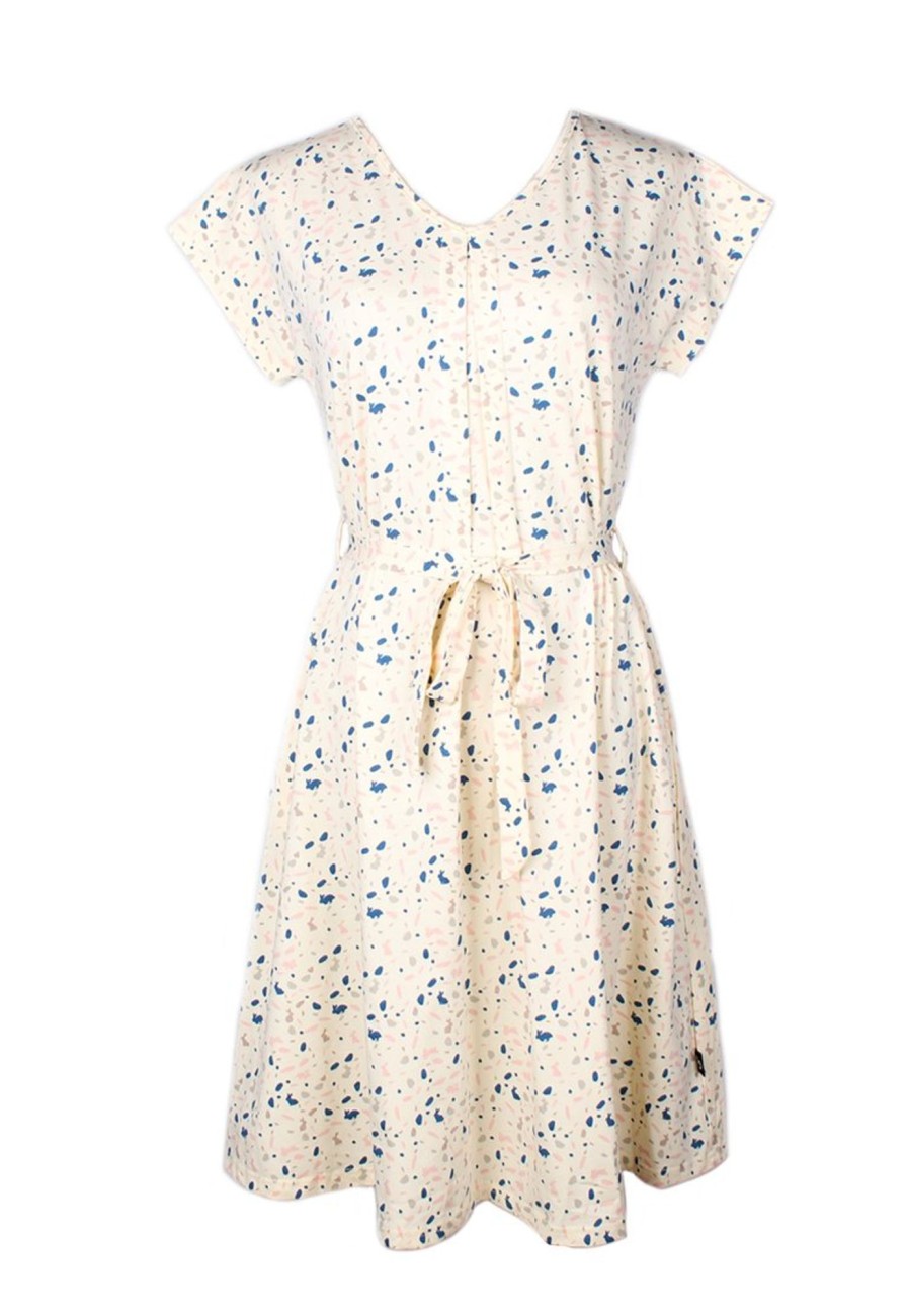 Matching Sets moleyapparels | Terrazzo Bunny Print Flare Dress Cream (Ladies' Dress)