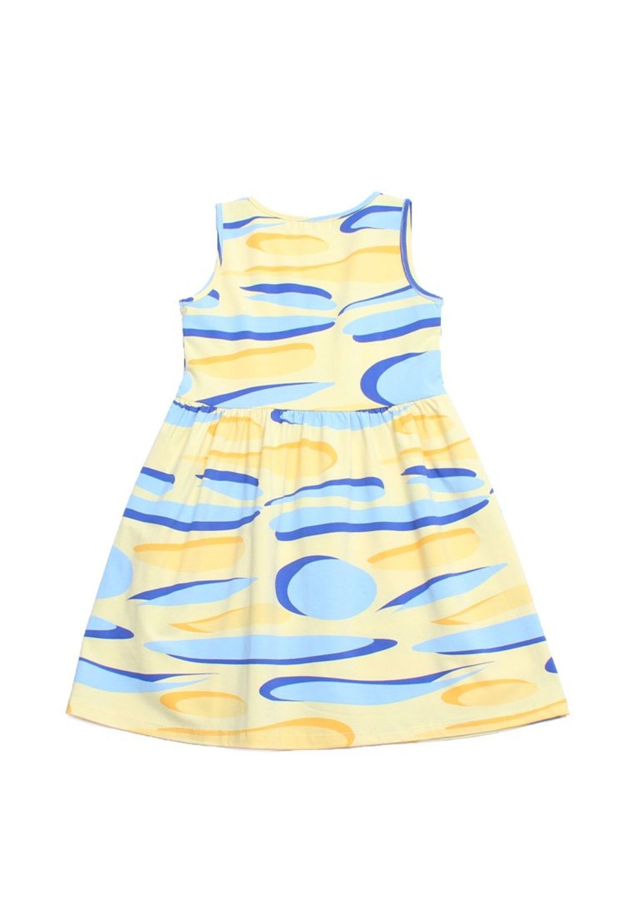 Matching Sets moleyapparels | Bubbles Print Dress Yellow (Girl'S Dress)