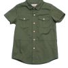 Matching Sets moleyapparels | Classic Double Pocket Short Sleeve Boy'S Shirt Green