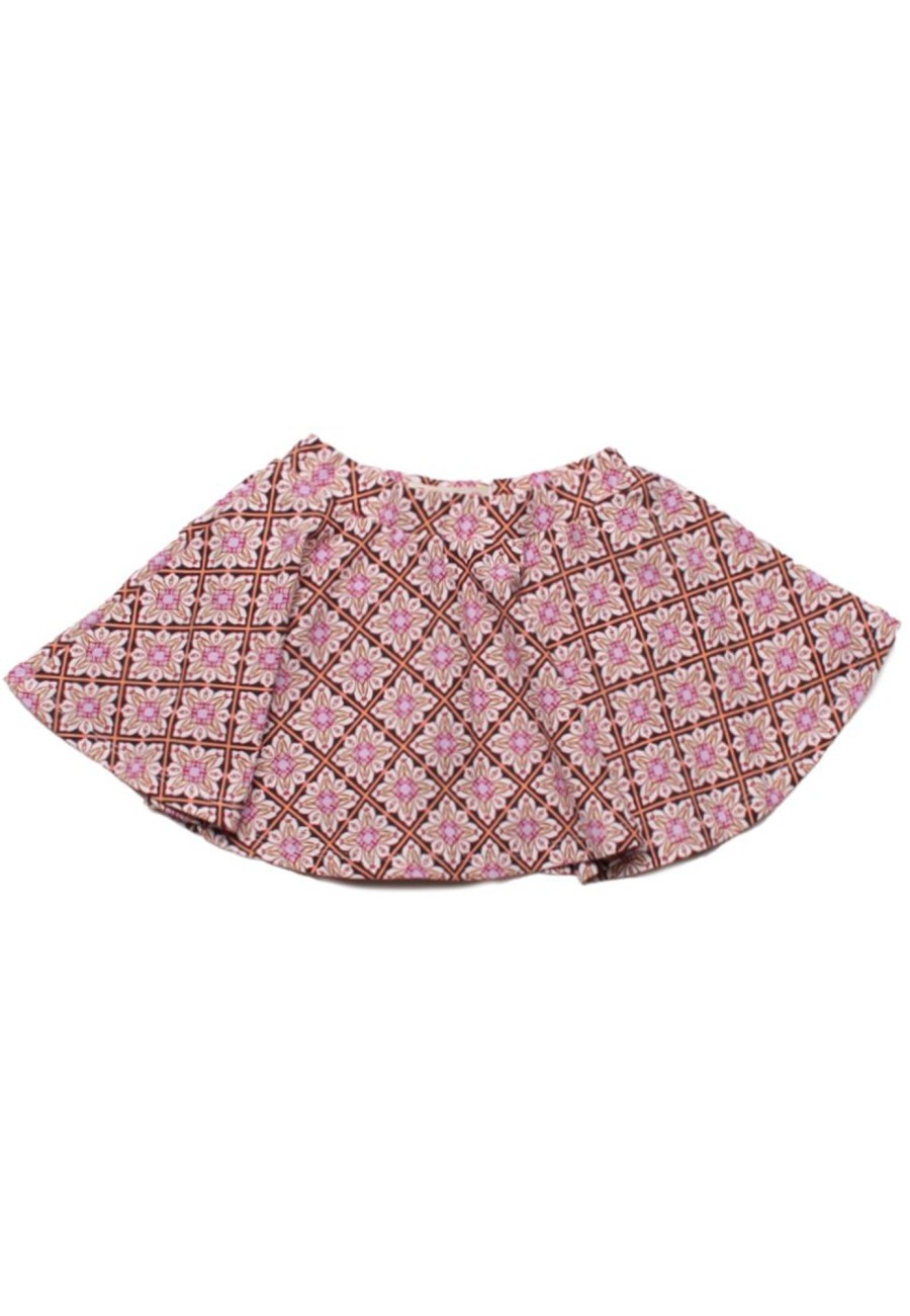 Girls moleyapparels | Checkered Floral Print Skirt Pink (Girl'S Bottom)