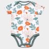 Matching Sets moleyapparels | Lotus Foliage Print Romper White (Baby Romper)