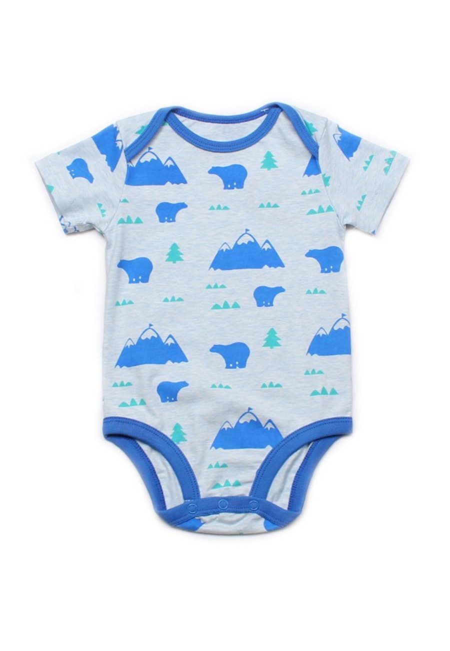 Babies moleyapparels | Polar Bear Print Romper Blue (Baby Romper)