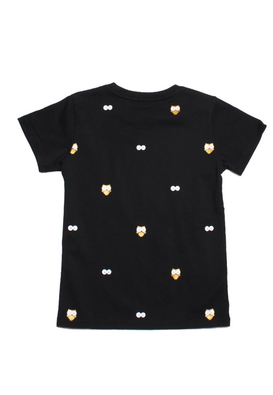 Matching Sets moleyapparels | Owl Print T-Shirt Black (Boy'S T-Shirt)