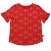 Matching Sets moleyapparels | Japanese Sunray Print Blouse Red (Ladies' Top)