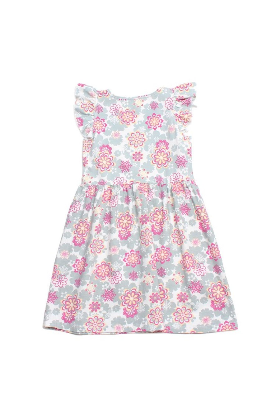 Girls moleyapparels | Floral Print With Ribbon Dress Pink (Girl'S Dress)