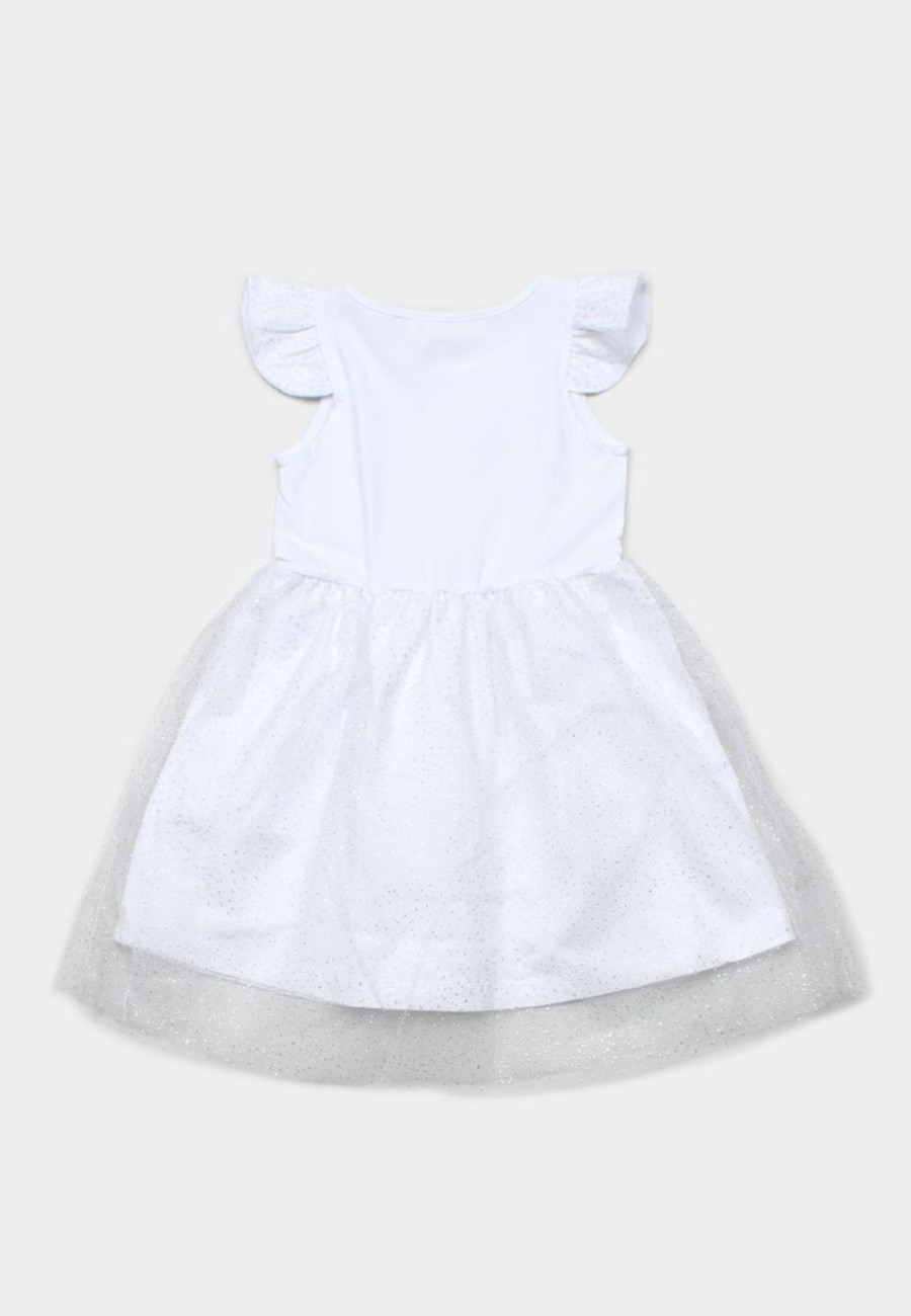 Girls moleyapparels | Glitter Bubble Dress White (Girl'S Dress)