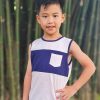 Boys moleyapparels | Colour Block Pocket Singlet Light Pink (Boy'S Singlet)