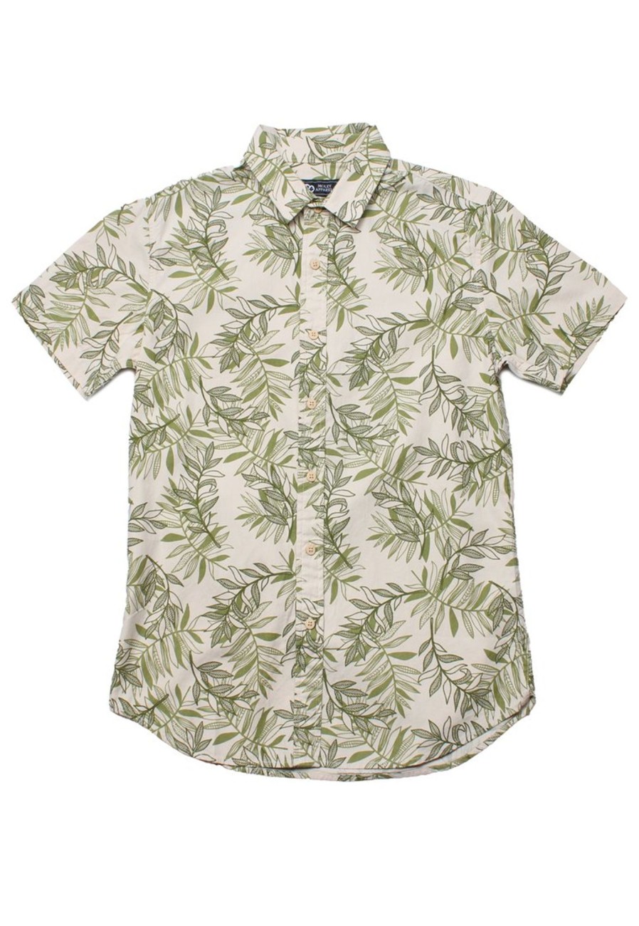 Matching Sets moleyapparels | Tropical Print Short Sleeve Shirt Cream (Men'S Shirt)