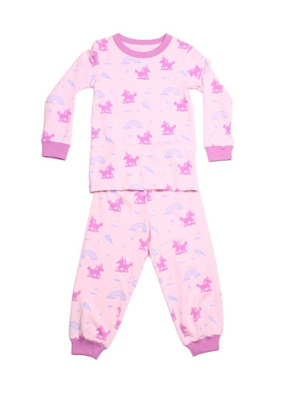 Matching Sets moleyapparels | Unicorn Print Pyjamas Set Pink (Kids' Pyjamas)