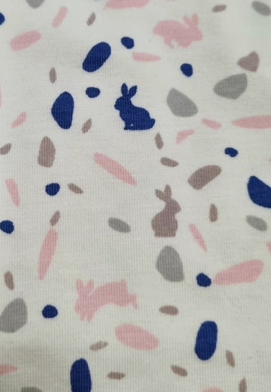 Matching Sets moleyapparels | Terrazzo Bunny Panel T-Shirt Blue (Men'S T-Shirt)