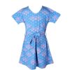 Matching Sets moleyapparels | Japanese Sunray Print Flare Dress Blue (Girl'S Dress)