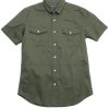 Matching Sets moleyapparels | Classic Double Pocket Short Sleeve Men'S Shirt Green