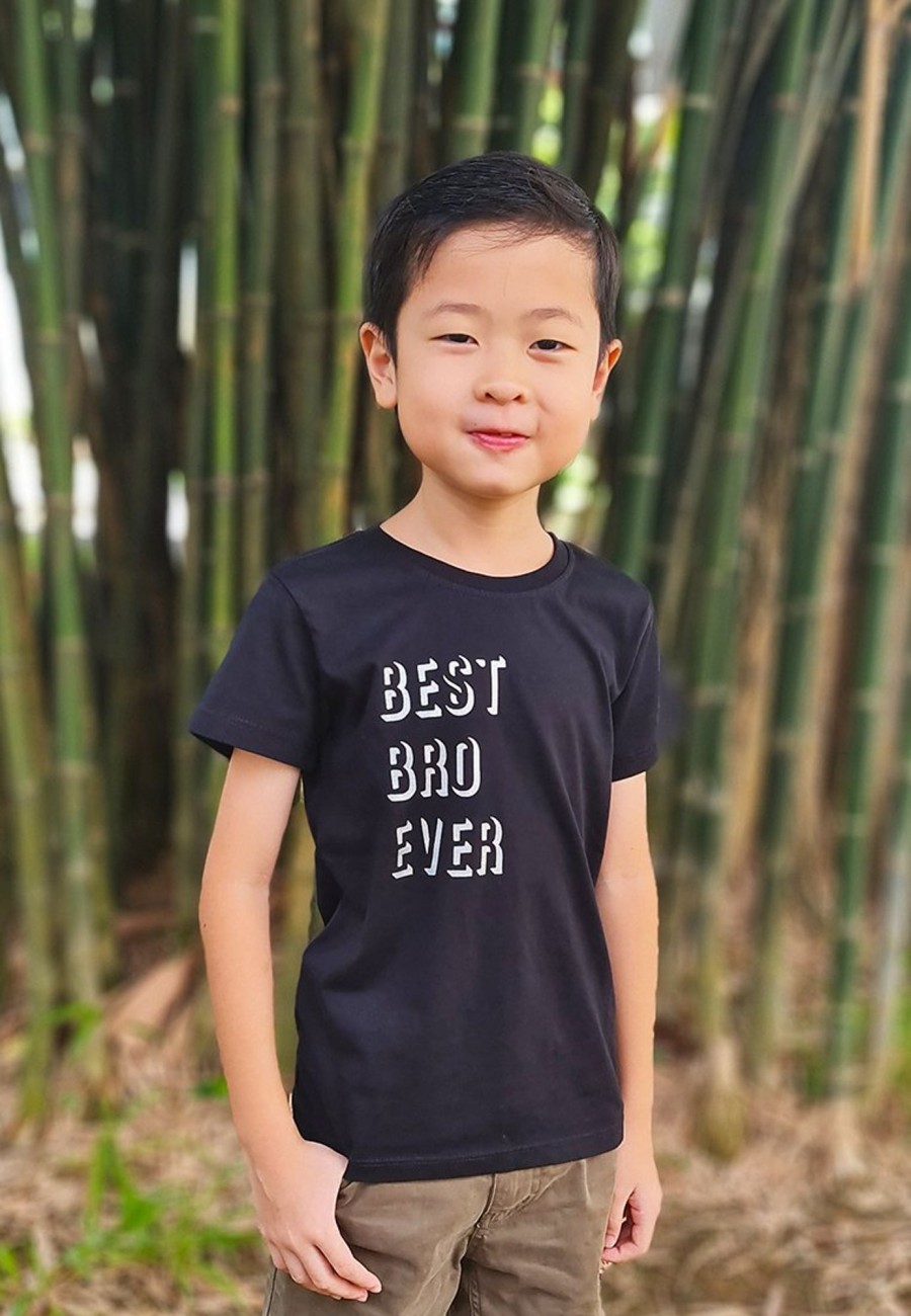 Boys moleyapparels | Best Bro Ever T-Shirt Black (Boy'S T-Shirt)