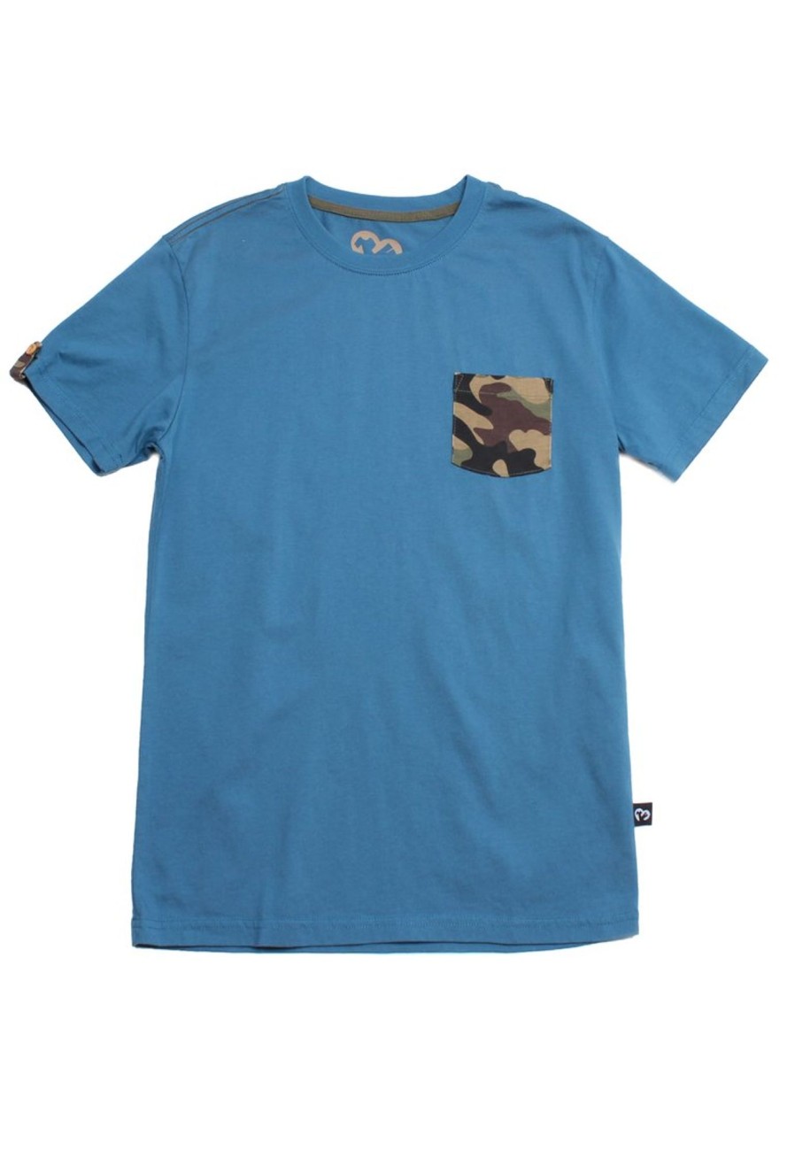 Matching Sets moleyapparels | Camo Pocket Premium T-Shirt Blue (Men'S T-Shirt)