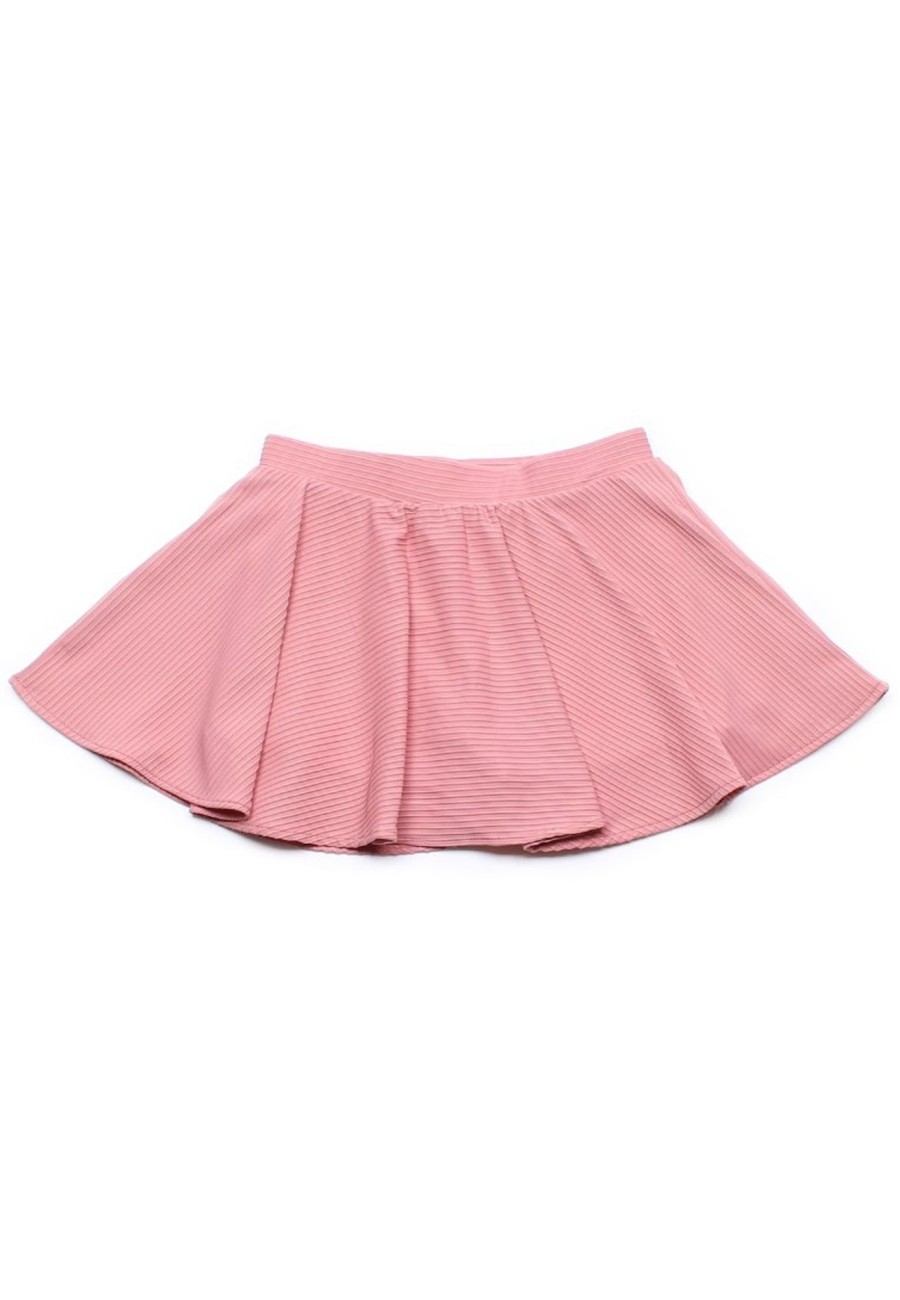 Girls moleyapparels | Ridged Fabric Skirt Pink (Girl'S Bottom)