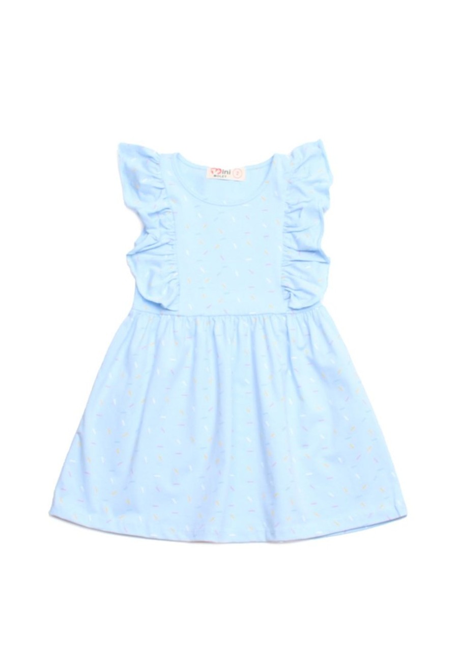 Girls moleyapparels | Sprinkle Print Twin Ruffle Dress Blue (Girl'S Dress)