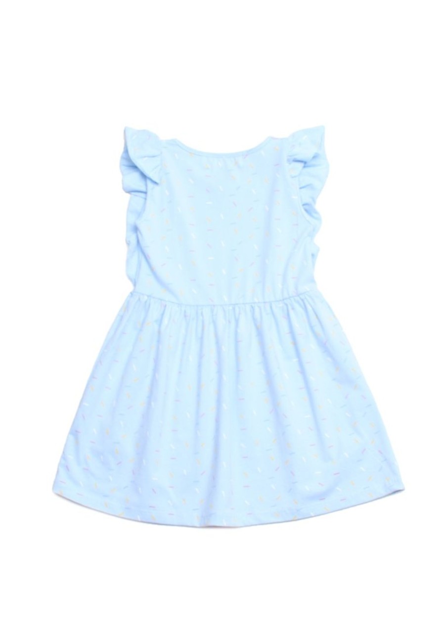 Girls moleyapparels | Sprinkle Print Twin Ruffle Dress Blue (Girl'S Dress)